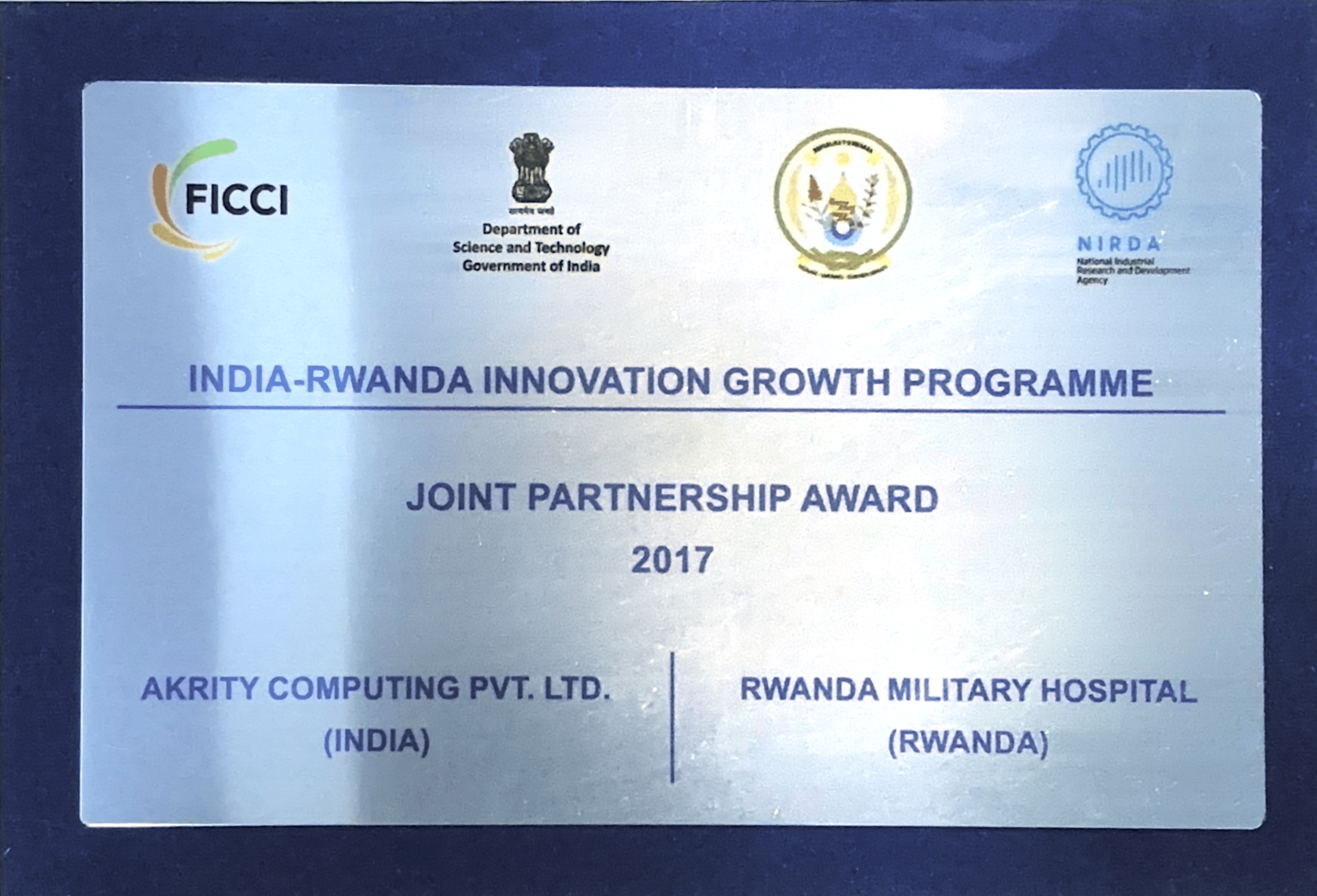 Akrity Rwanda Development Board Award